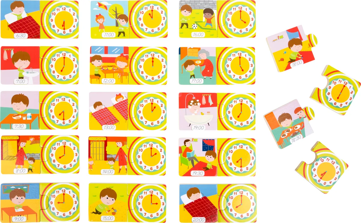 small foot Puzzle, Learn The Clock - image 1