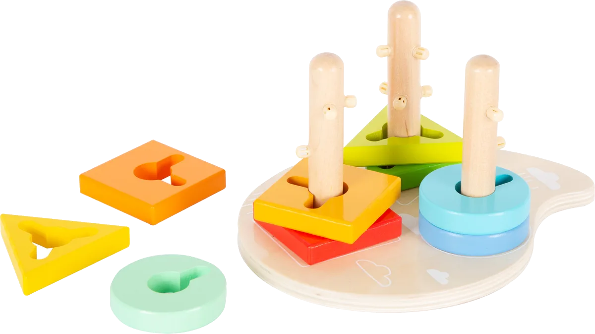 small foot Geometric Wooden Blocks with Holes - image 1