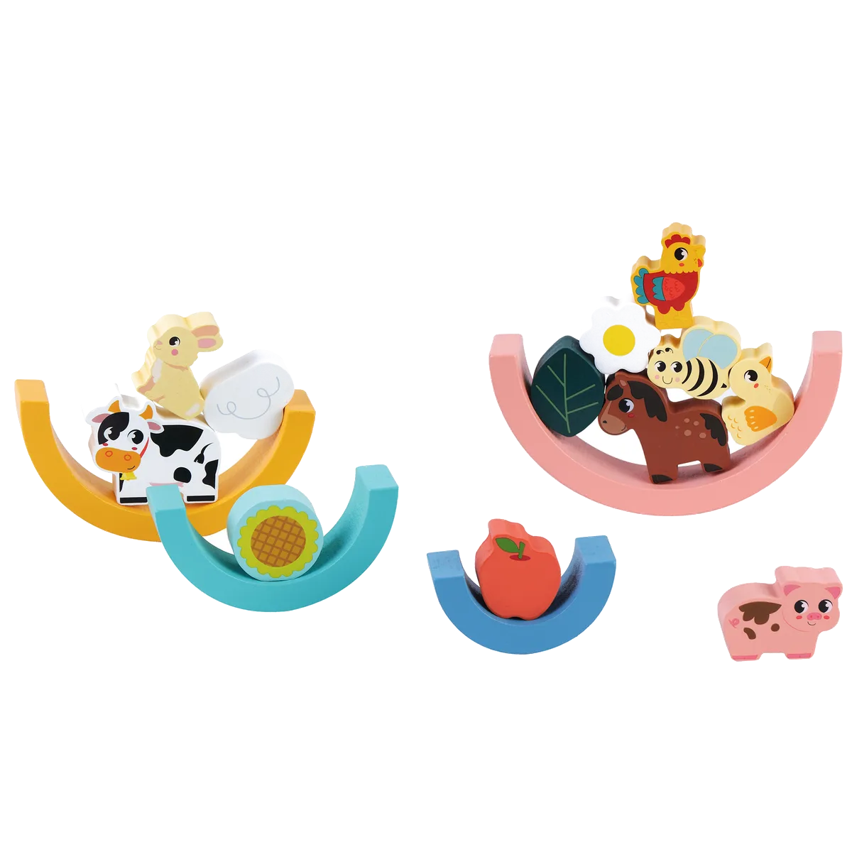 Kinder and Kids Building Blocks, Rainbow and Figures - image 1